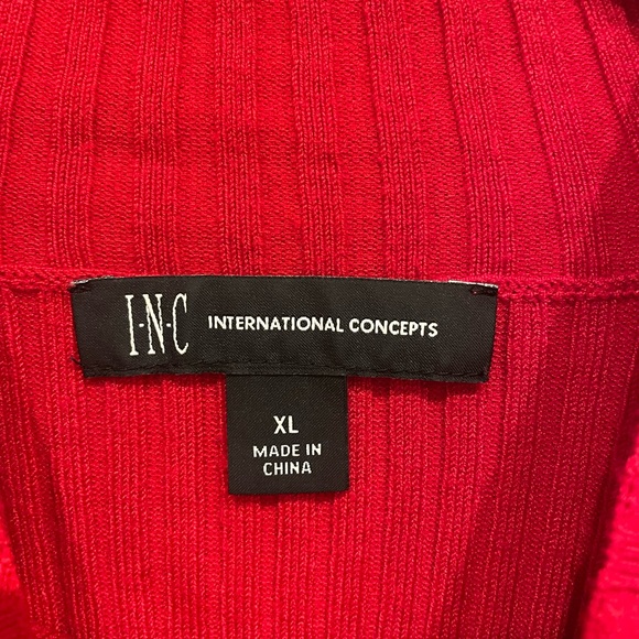 INC red sweater with detailing Size XL - Picture 3 of 3